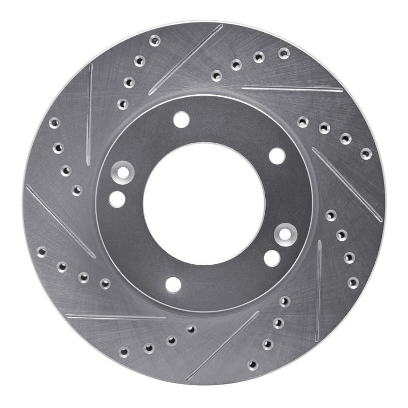Kia SORENTO Brake Rotor (1) - Front Left - R1 Concepts - Drilled & Slotted - Silver - `07-`09 Kia SORENTO Brake Rotor (1) - Front Left - R1 Concepts - Drilled & Slotted - Silver - `07-`09